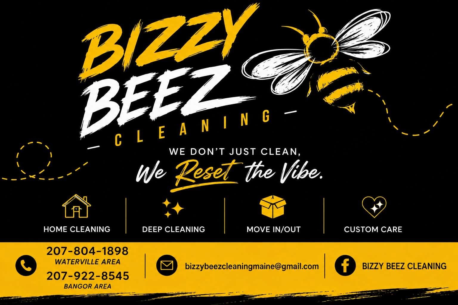 Bizzy Beez Cleaning brand banner